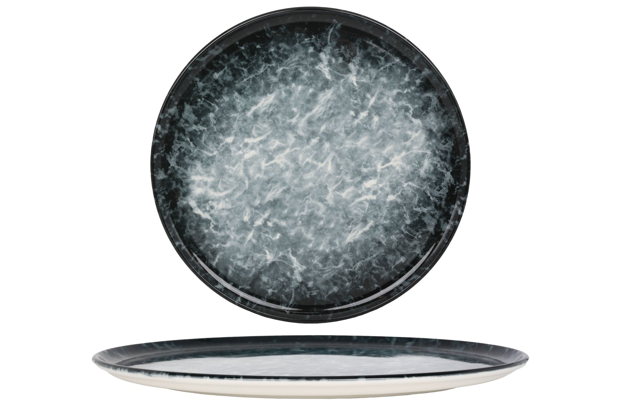 Sepia Pizza Plate 32 cm - Rustic Italian Ceramic Dinner Plate for Pizza, Pasta & Appetizers - Perfect for Home Dining, Restaurants & Parties
