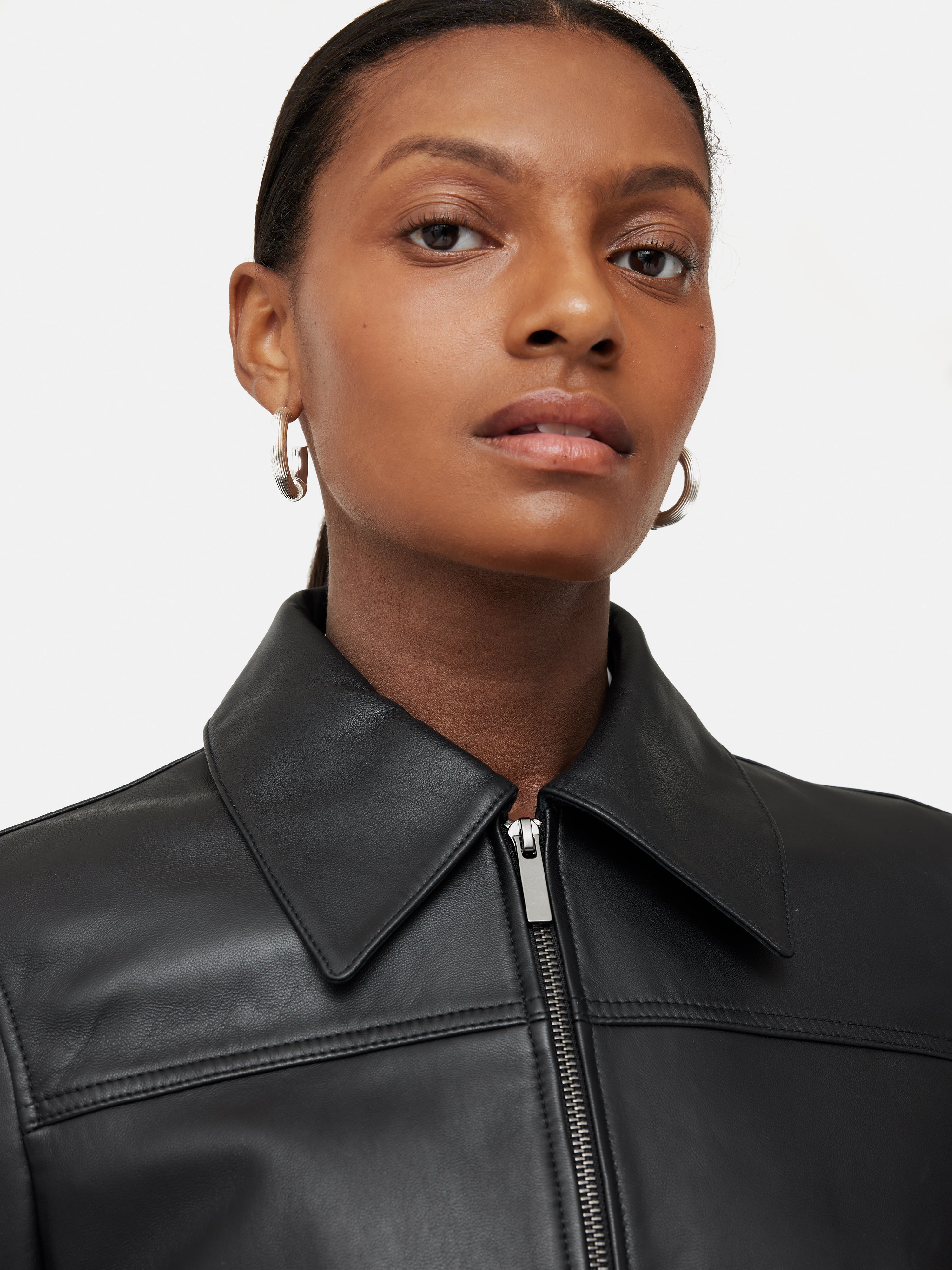 Black Zip Front Leather Biker Jacket for Men & Women - Stylish Motorcycle Riding Jacket for Urban Fashion & Outdoor Adventures