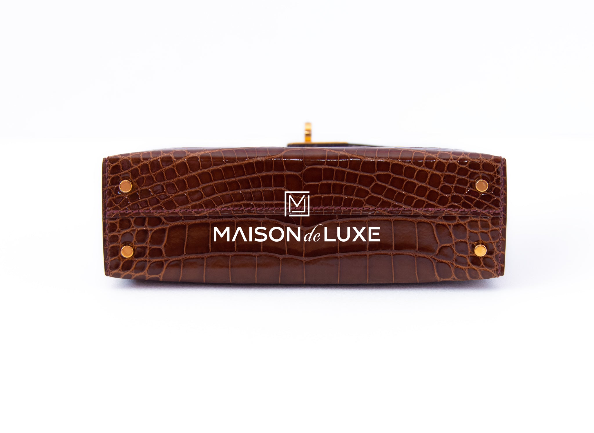 Hermes Mini Kelly II 20 Bag in Miel Shiny Alligator Leather - Luxury Crossbody Purse for Women, Perfect for Evening Events & Special Occasions