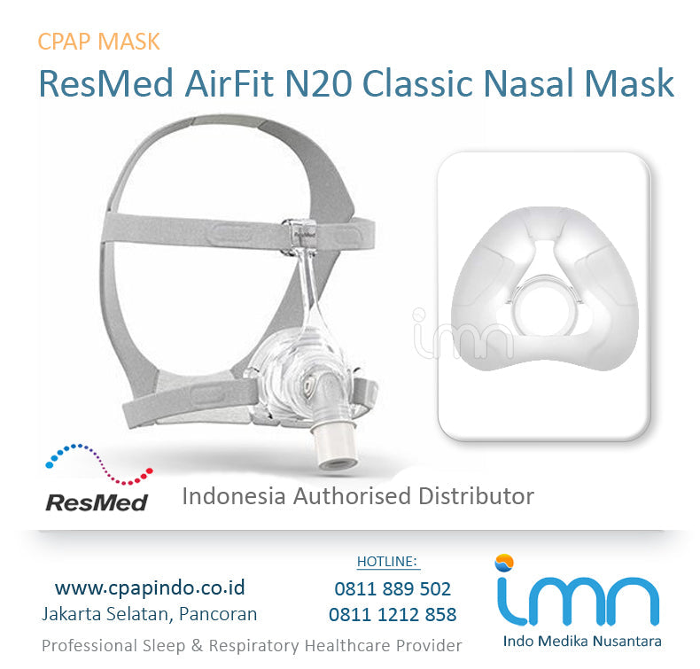 ResMed AirSense 10 AutoSet CPAP Machine for Women with AirFit N20 Nasal Mask - Sleep Apnea Treatment for Comfortable Night Rest