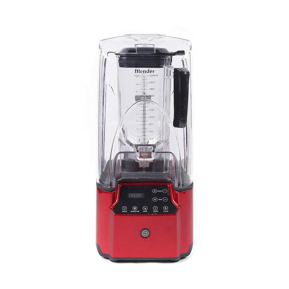 2200W Commercial Blender with Soundproof Enclosure - 2.2L High-Power Smoothie Maker for Juice, Puree, Ice Crushing & Shakes (110V/220V) - Perfect for Restaurants, Cafes & Home Kitchens