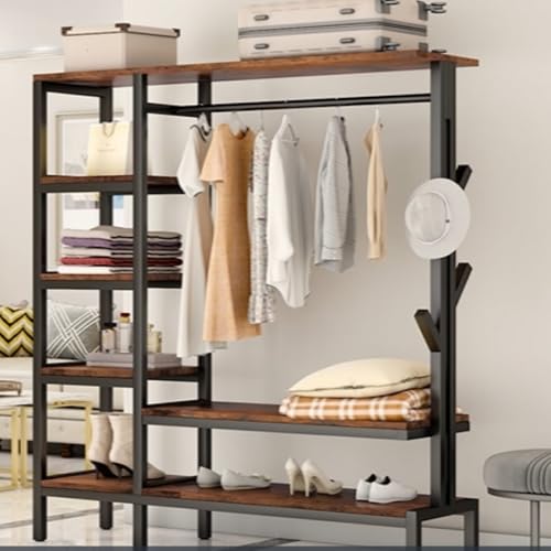 Brown With Coat Rack