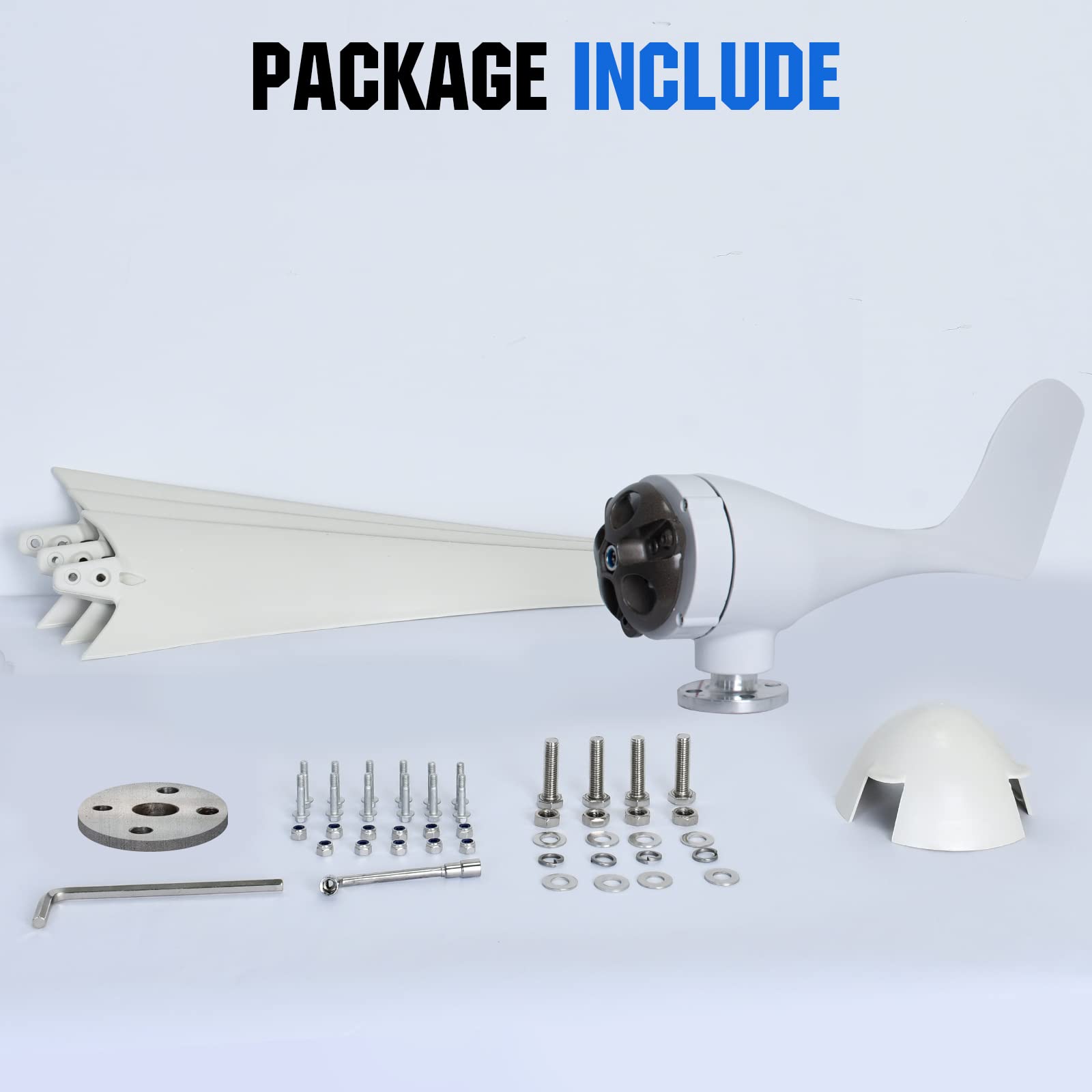 ECO-WORTHY 400W Wind Turbine Generator Power Kit with 40A PWM Solar Wind Hybrid Controller - Renewable Energy System for Home, Monitoring, Streetlight, Boat & Off-Grid Power Supply | Perfect for Remote Cabins, RV Living & Emergency Backup Power