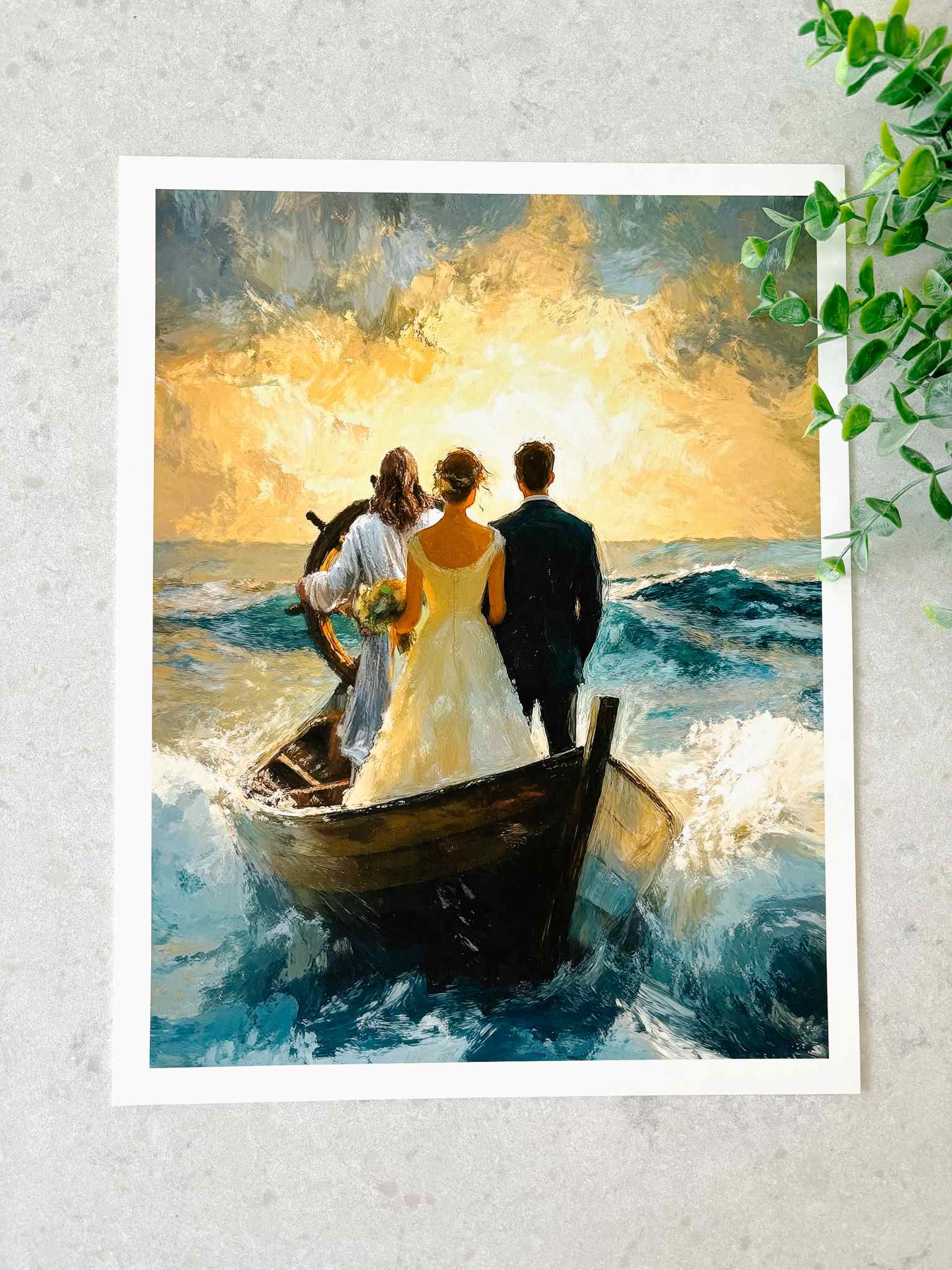Guided by Him Christian Wall Art Print - Inspirational Scripture Decor for Home, Office & Church