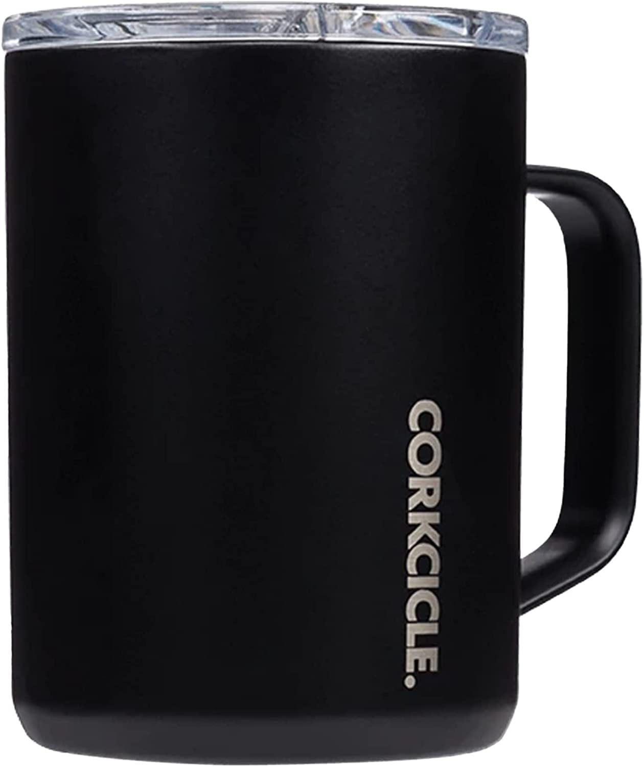 NCAA Arkansas Razorbacks 16 oz Triple Insulated Stainless Steel Travel Coffee Mug with Lid & Handle - Black Corkcicle Thermos for Hot & Cold Drinks - Perfect for Campus, Office, Gym & Outdoor Adventures