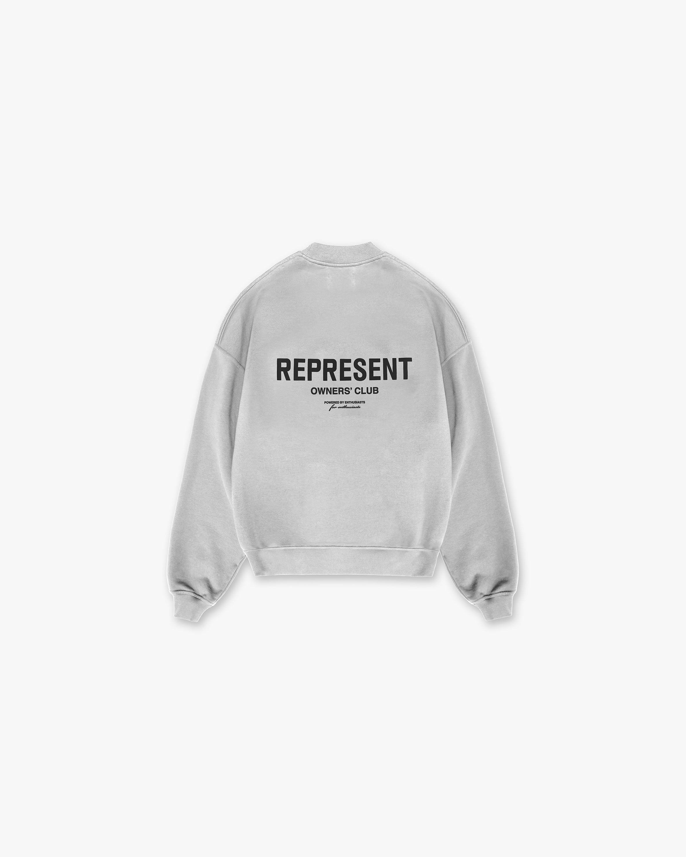 Represent Owners Club Sweater - Premium Ash Grey Pullover for Men & Women | Cozy Casual Wear for Street Style, Lounge & Everyday Outfits