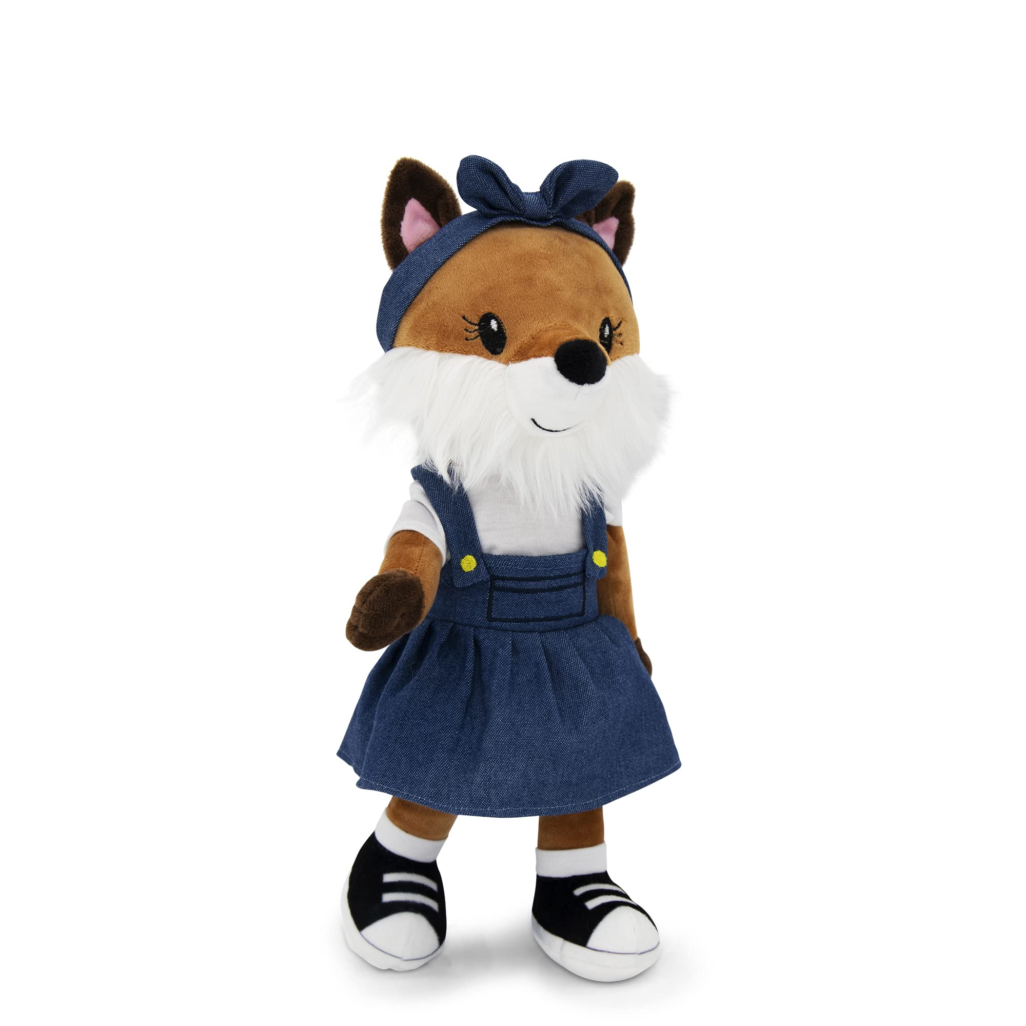 Eimmie Playtime Plushible Soft Rag Doll - 14 Inch Fox Plush Toy for Baby Girls & Toddlers | First Doll Gift, Cuddly Stuffed Animal for Nursery, Bedtime & Playtime
