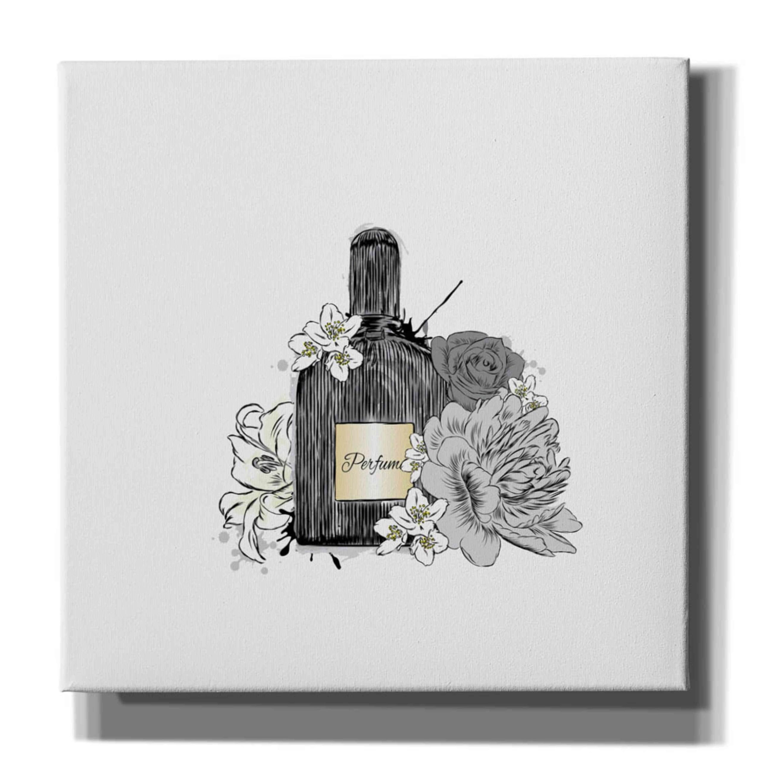 Incado 'Perfume IV' Graffiti Art Print - Premium Giclee Canvas Wall Decor 26x26 Inches - Modern Urban Home & Office Artwork for Living Room, Bedroom or Studio