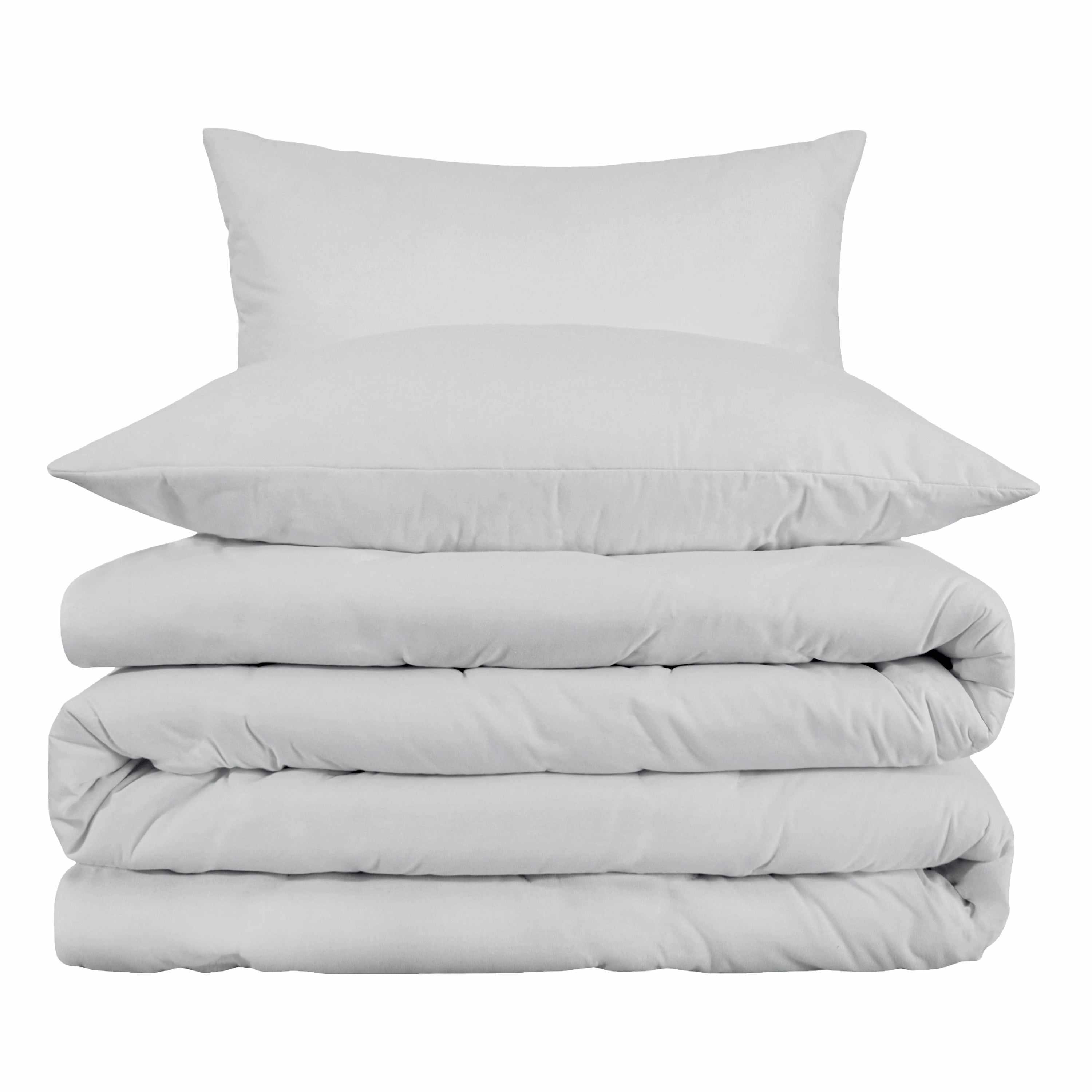 1000 Thread Count Egyptian Cotton Solid Duvet Cover Set - Luxury Bedding for Master Bedroom & Guest Room - Soft Breathable Duvet Cover for All Seasons