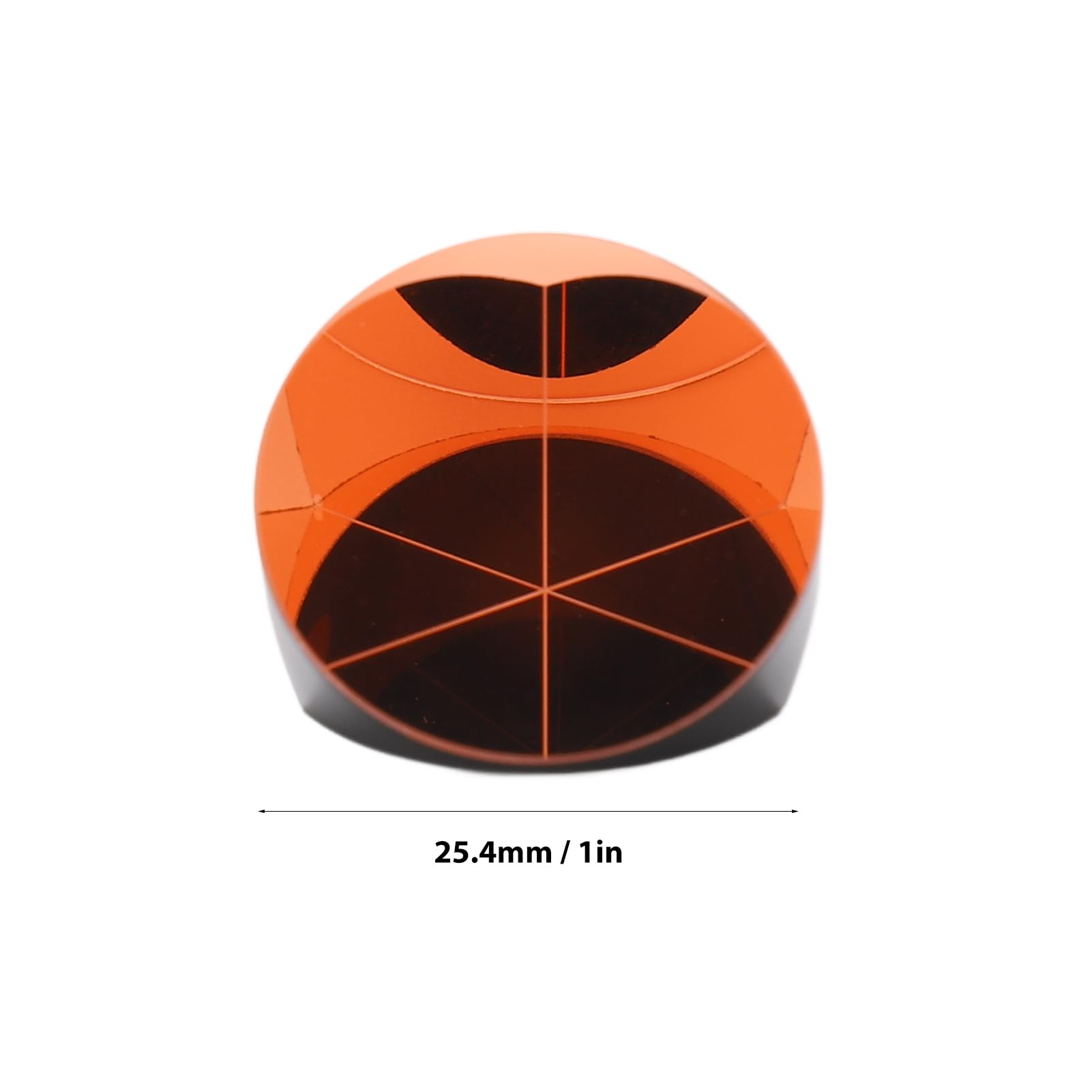 25.4mm Clear Trihedral Retroreflector - High Precision Corner Cube Prism with Bright Texture & Fine Coating | Optical Glass for Laser Alignment, Surveying Equipment & Industrial Measurement Applications