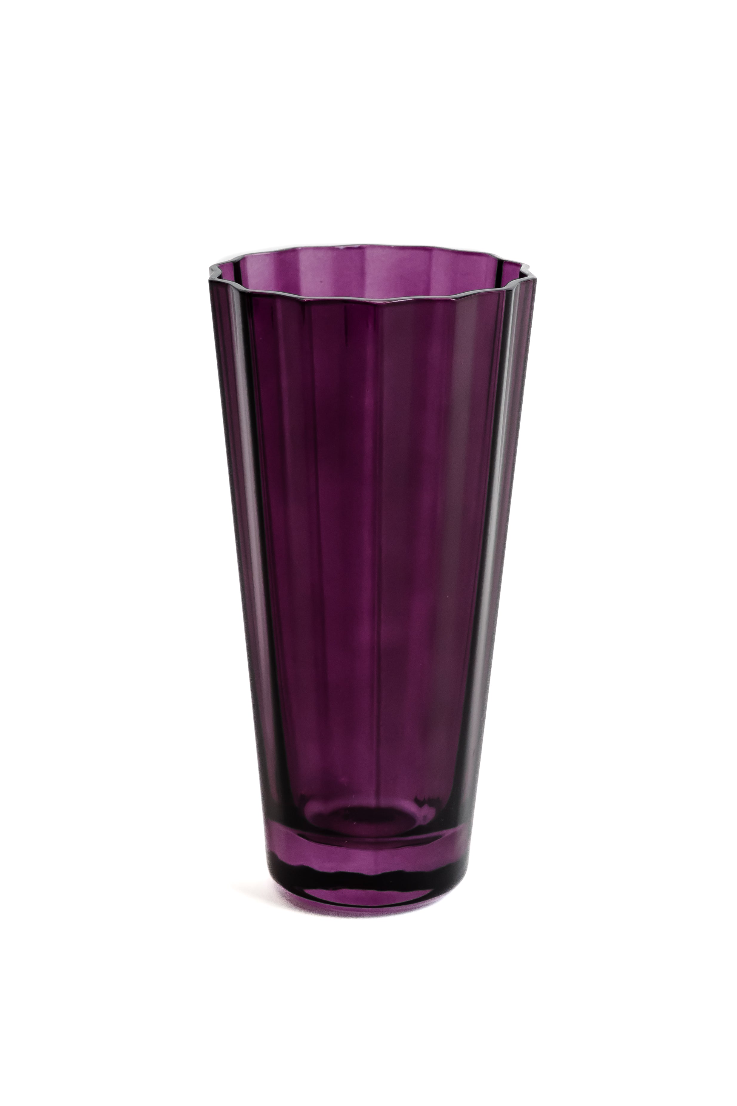 Estelle Colored Sunday Highball Glasses Set of 6 - Amethyst Purple Drinking Glasses for Cocktails, Iced Tea & Entertaining - Elegant Barware for Home, Parties & Gifts