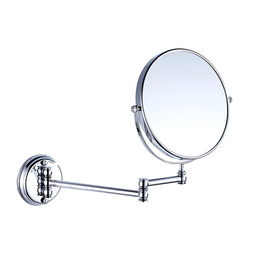 Vintage Wall Mounted Folding Mirror - Adjustable Telescopic Bathroom Vanity Mirror for Makeup, Shaving & Home Decor
