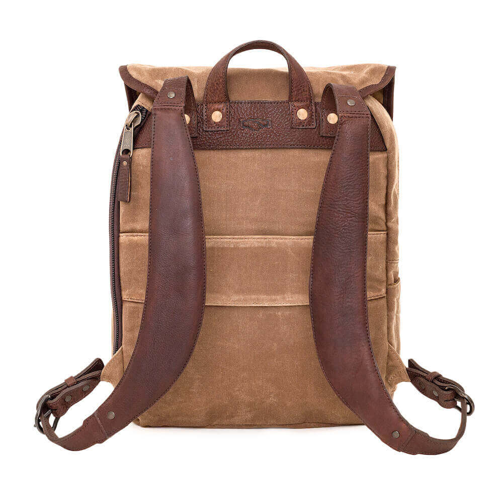 Durable Waxed Canvas Backpack for Men & Women - Water-Resistant Vintage Style Laptop Bag for Travel, Hiking & Everyday Use