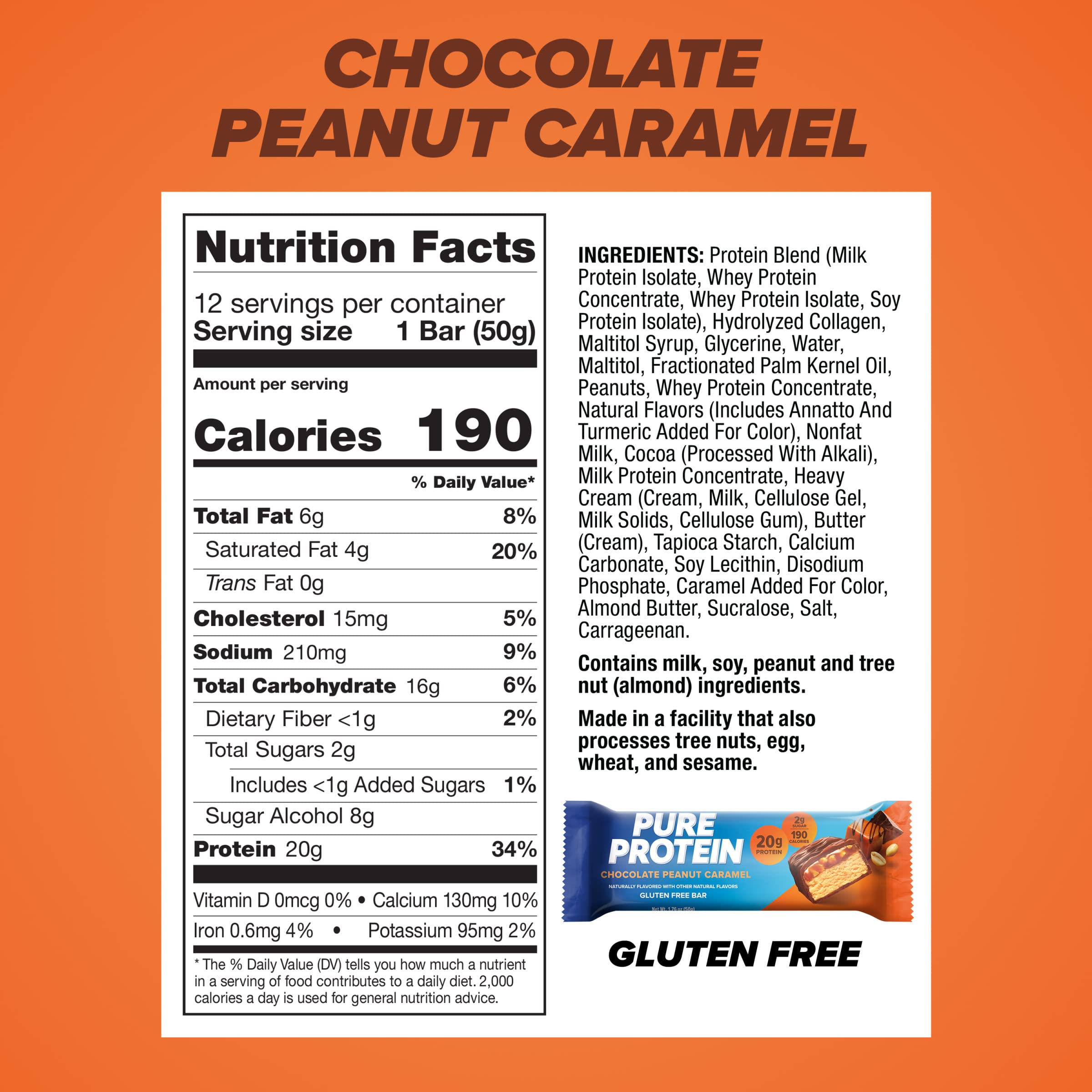 Body Fortress 100% Whey Protein Powder - Chocolate Flavor 1.78lbs + Pure Protein Bars - Chocolate Peanut Caramel (12 Count, 1.76oz) | Post-Workout Recovery & Muscle Building Supplement for Athletes & Fitness Enthusiasts