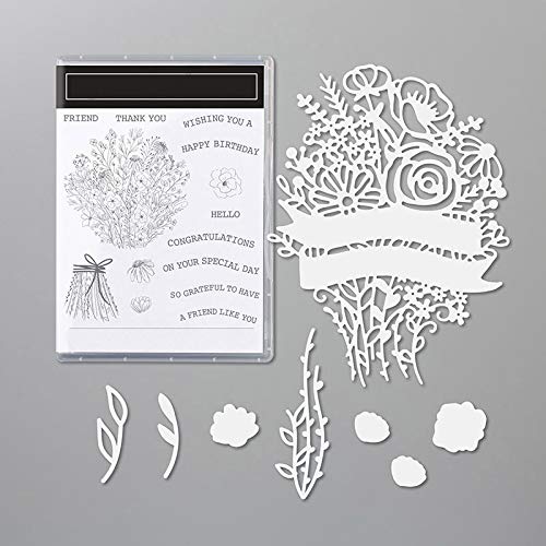 Christmas Card Making Supplies - Floral Die Cuts, Metal Stamps & Labels for Scrapbooking, Paper Crafts & Handmade Gifts | DIY Holiday Greeting Cards & Home Decor