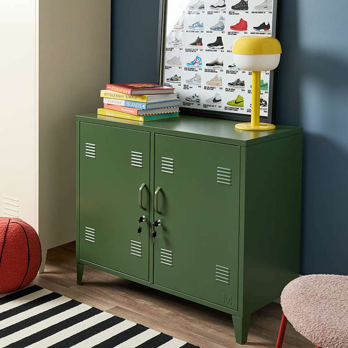 Mocka Original Locker Cabinet in Khaki - Stylish Storage Solution for Bedroom, Dorm, or Office Organization