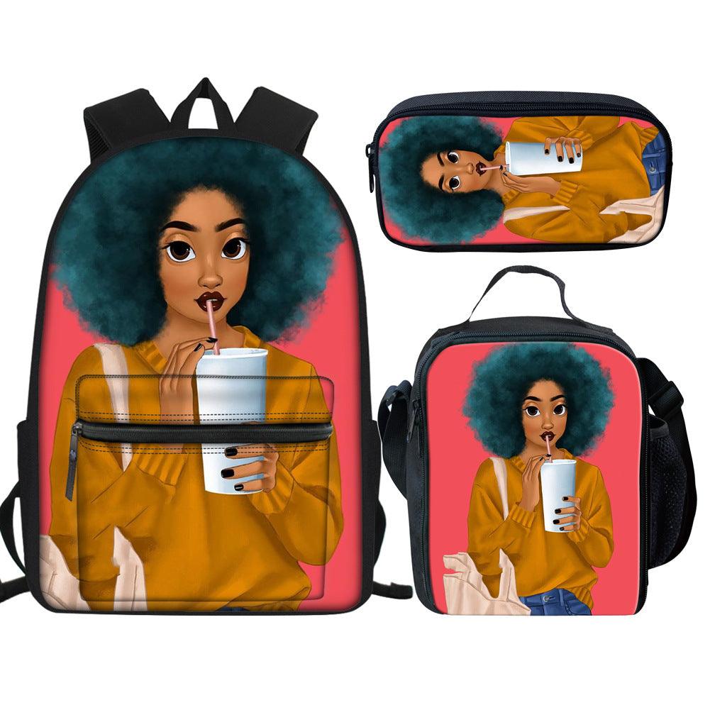 Lovevop Creative Printed Girls Backpack - Stylish Multifunctional School Bag for Teens & Kids - Perfect for School, Travel & Daily Use