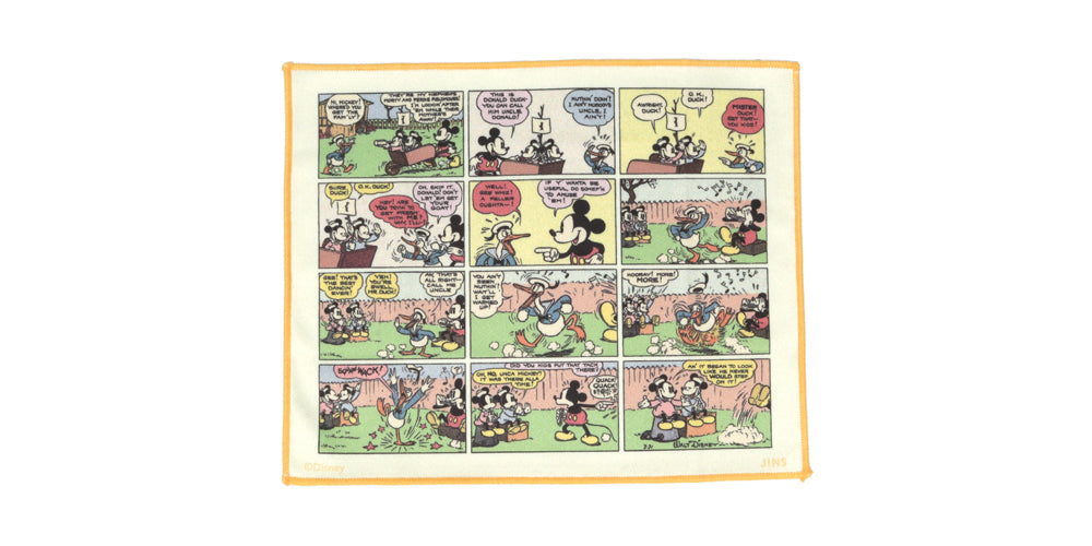JINS x Disney Collection Microfiber Cleaning Cloth for Glasses & Screens - Comic Pattern Design - Perfect for Eyeglasses, Sunglasses, Phones & Camera Lenses