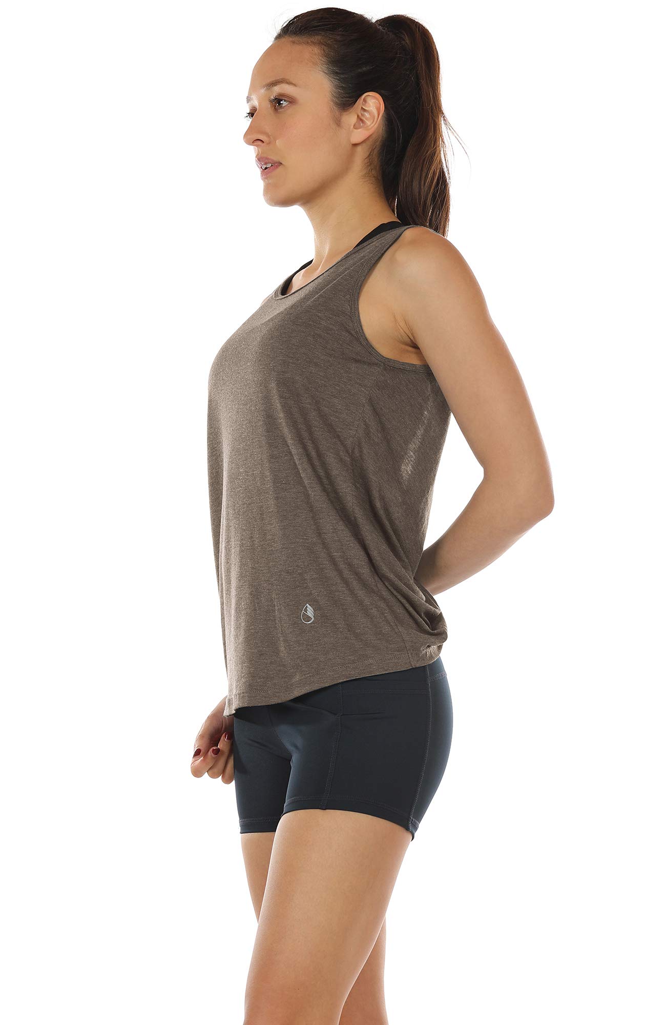 ICY ZONE Women's Open Back High Neck Workout Tank Top - Breathable Athletic Gym Shirt for Yoga, Running & Fitness Training