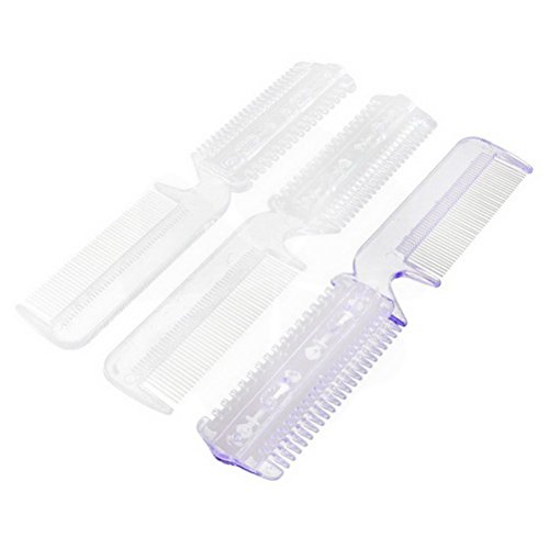 3 Pcs Purple Hair Cutter Comb - Metal Blade Trimmer for Smooth Styling