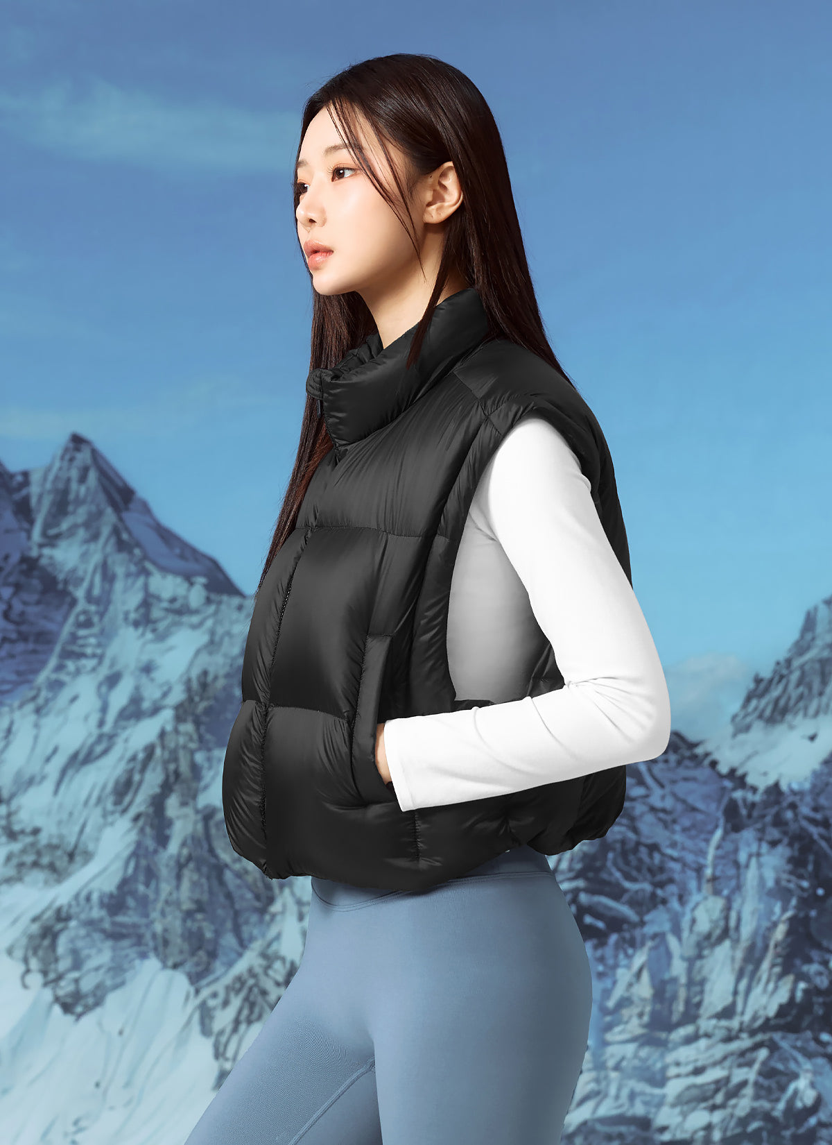 Detachable Goose Down Short Jumper - Lightweight Warm Winter Jacket for Women & Men - Perfect for Outdoor Activities, Travel & Casual Wear