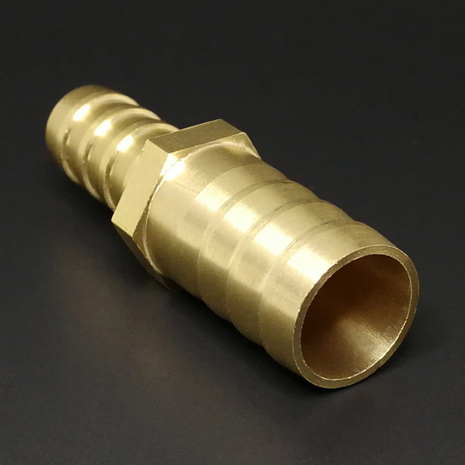 5Pcs Brass Hose Connector - 6.7-9.8mm Barb Fitting for Air/Water/Gas - Plumbing & DIY