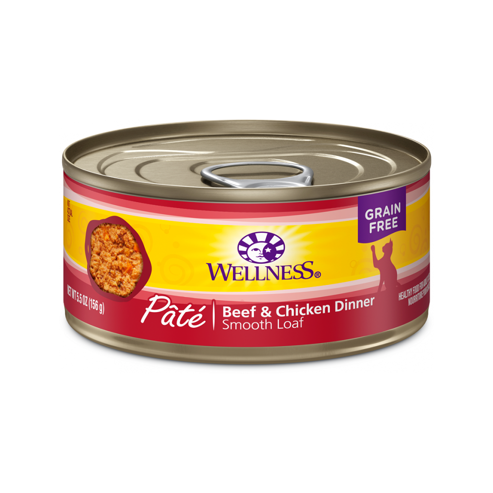 Premium Beef & Chicken Pate Cat Food - Complete Health Formula for Adult & Senior Cats - Grain-Free Wet Cat Food for Indoor & Outdoor Cats - Perfect for Mealtime & Special Treats