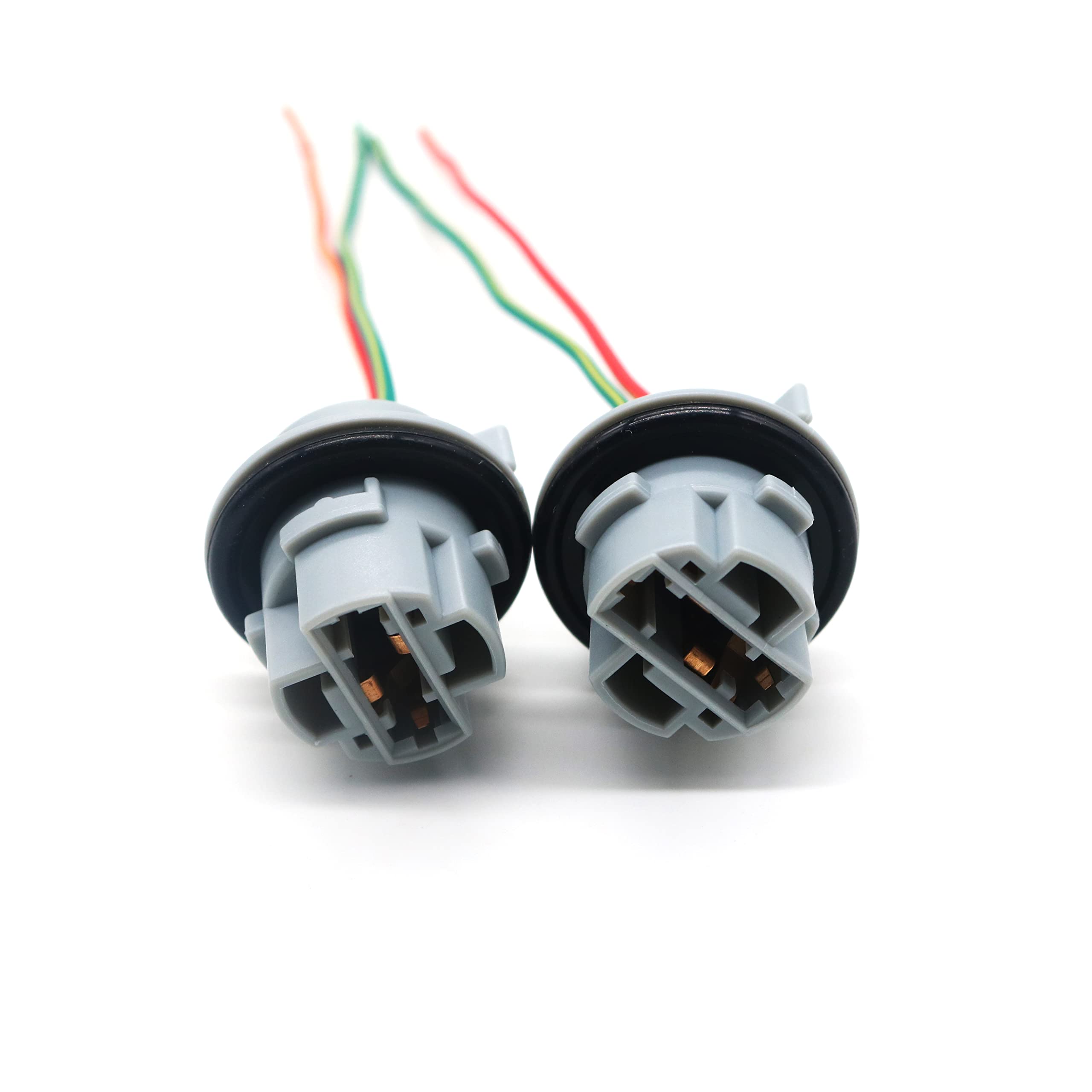 YSY 2-Pack T20 7440 W21W LED Bulb Holder Socket Adapter - Compatible with LED Parking Lights, Side Markers & Wiring Harness - Durable Connector for Automotive Lighting Upgrades (7440)