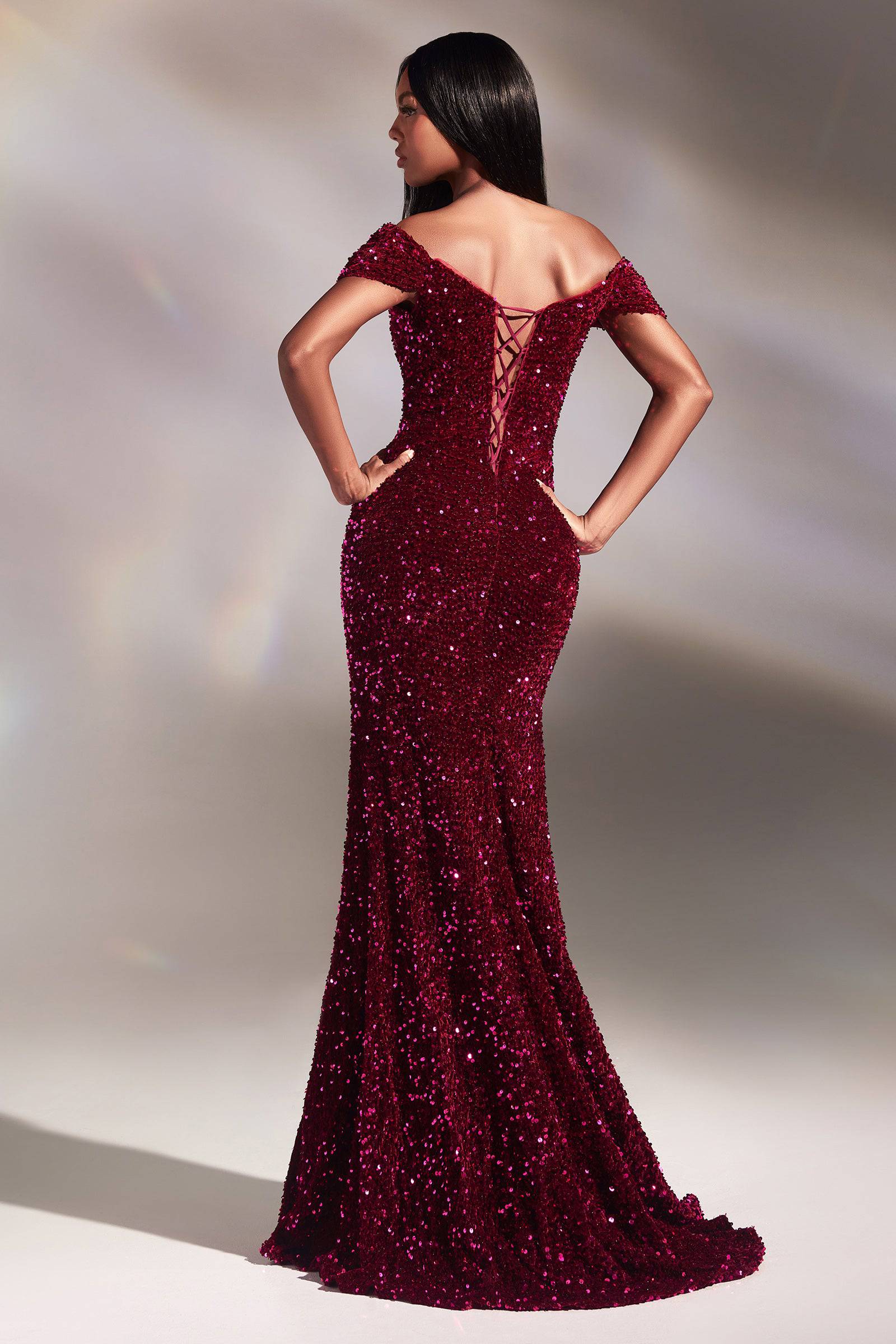 Cinderella Divine CA109 Shimmering Magenta Ruched Prom Dress for Women - Perfect for Homecoming, Evening Parties & Special Occasions