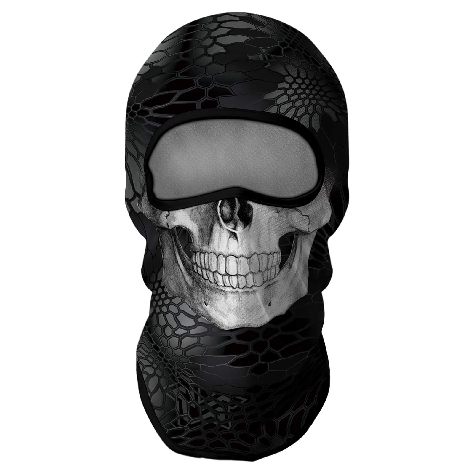 Venswell 3D Skull Balaclava Face Mask - Warm Winter Ski Mask for Cycling, Motorcycle & Snow Sports - Halloween Costume Accessory - Perfect for Cold Weather Outdoor Activities