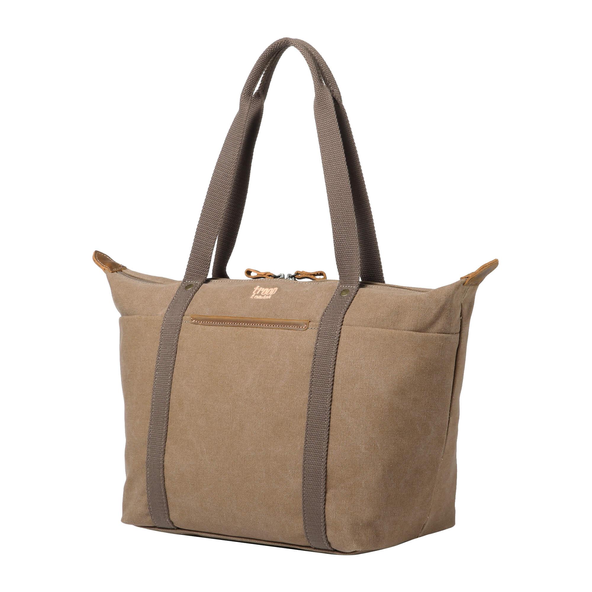 TRP0505 Troop London Classic Canvas Travel Tote Bag - Durable & Stylish Carryall for Women - Perfect for Work, Gym, Beach & Weekend Getaways