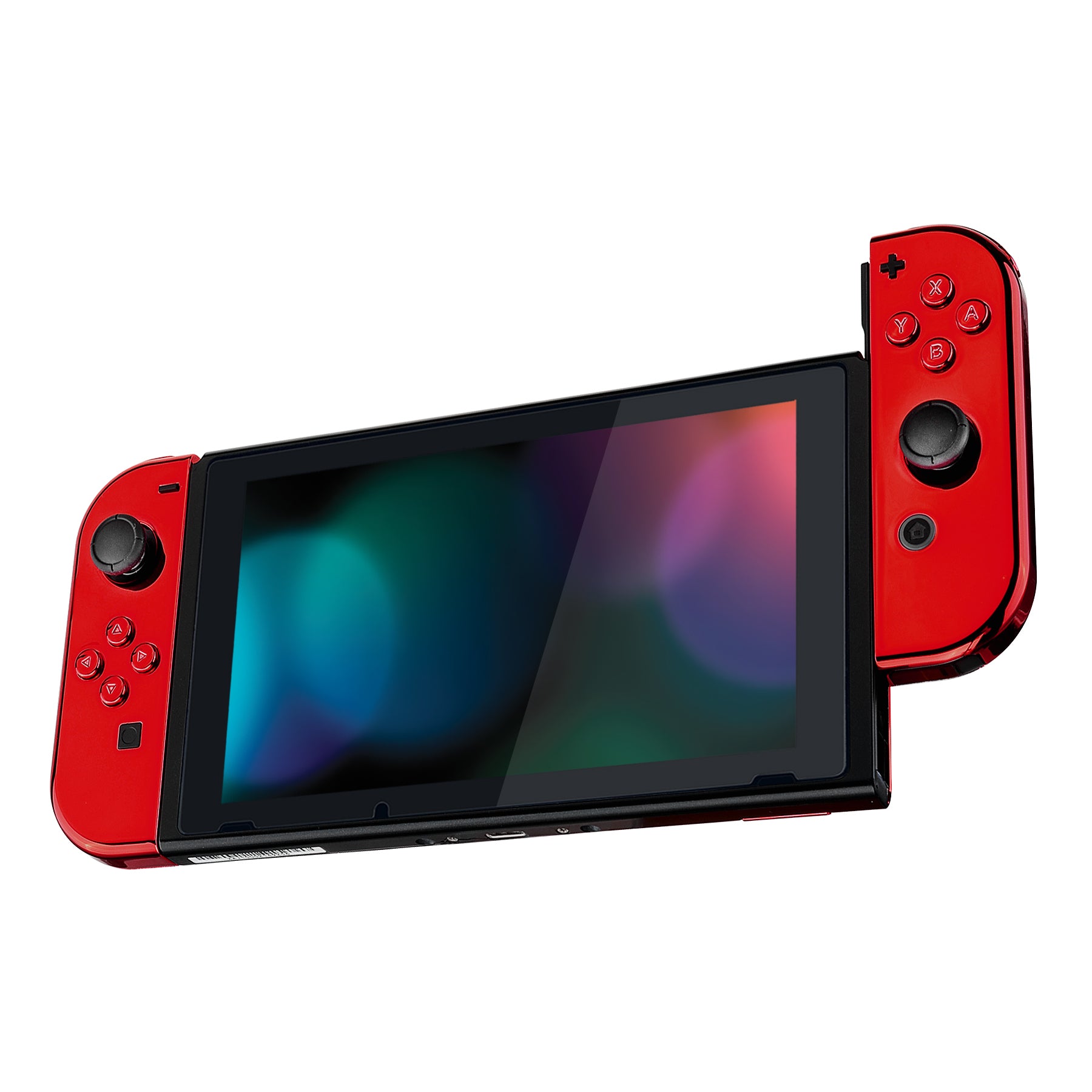 eXtremeRate Chrome Red JoyCon Controller Shell Replacement for Nintendo Switch & OLED - DIY Housing with Full Button Set (Console Not Included) - Perfect for Gaming, Customization & Repair