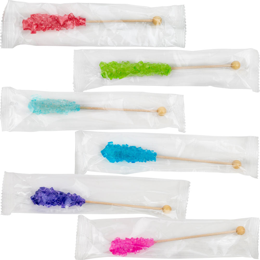 Colorful Assorted Unwrapped Rock Candy on Sticks - Bulk Hard Candy for Parties, Gifts & Dessert Decorations - Perfect for Birthday Celebrations, Wedding Favors and Candy Buffets