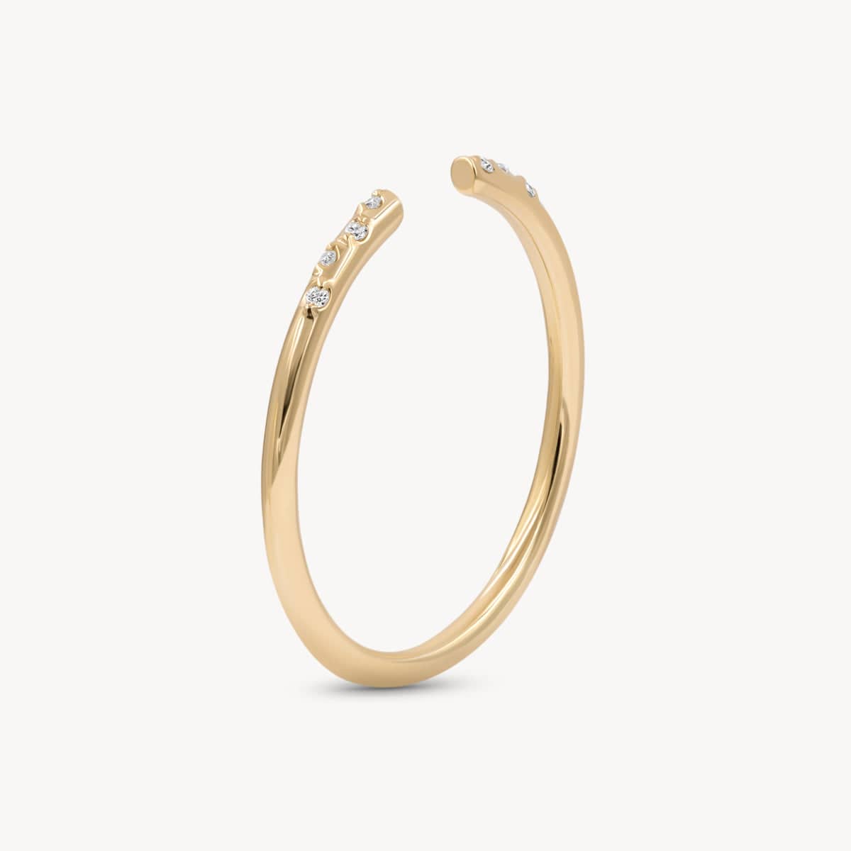 Starry Diamond Cuff Ring for Women - 14K Gold Plated Elegant Stackable Bracelet Ring - Perfect for Weddings, Parties & Special Occasions
