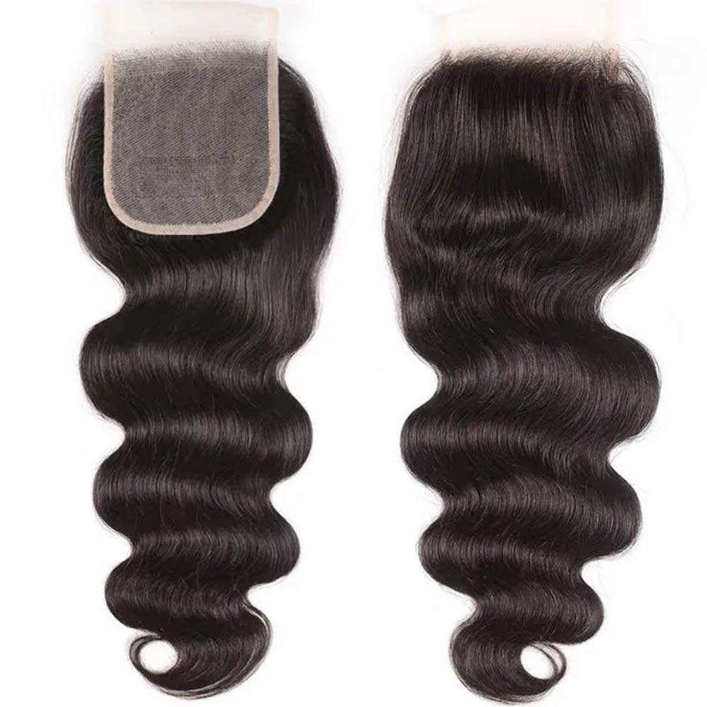 10A Brazilian Body Wave Virgin Hair Weave - 3 Bundles with Lace Closure (10 12 14+10Closure) | Unprocessed 100% Human Hair Extensions | Natural Color | Free Part | For Styling, Volume & Length | Perfect for Daily Wear, Parties & Special Occasions