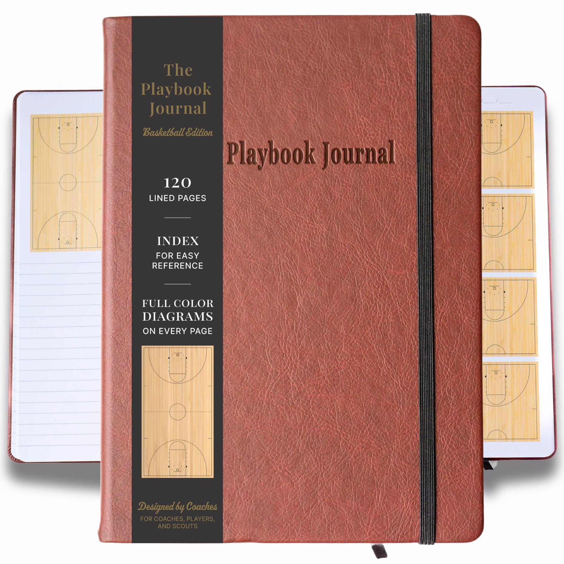 The Playbook Journal - Premium Basketball Coaching Notebook for Men & Women | Perfect Coach & Player Gifts | Ideal for Practice Drills, Game Strategies & Coach Appreciation | Basketball Playbook Notebook