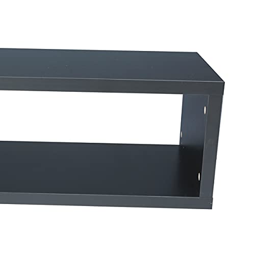 60 x 11.8 x 9.8 Inches Floating TV Stand - Modern Entertainment Center with Storage Shelf, Black - Perfect for Living Room, Bedroom & Home Theater Setup