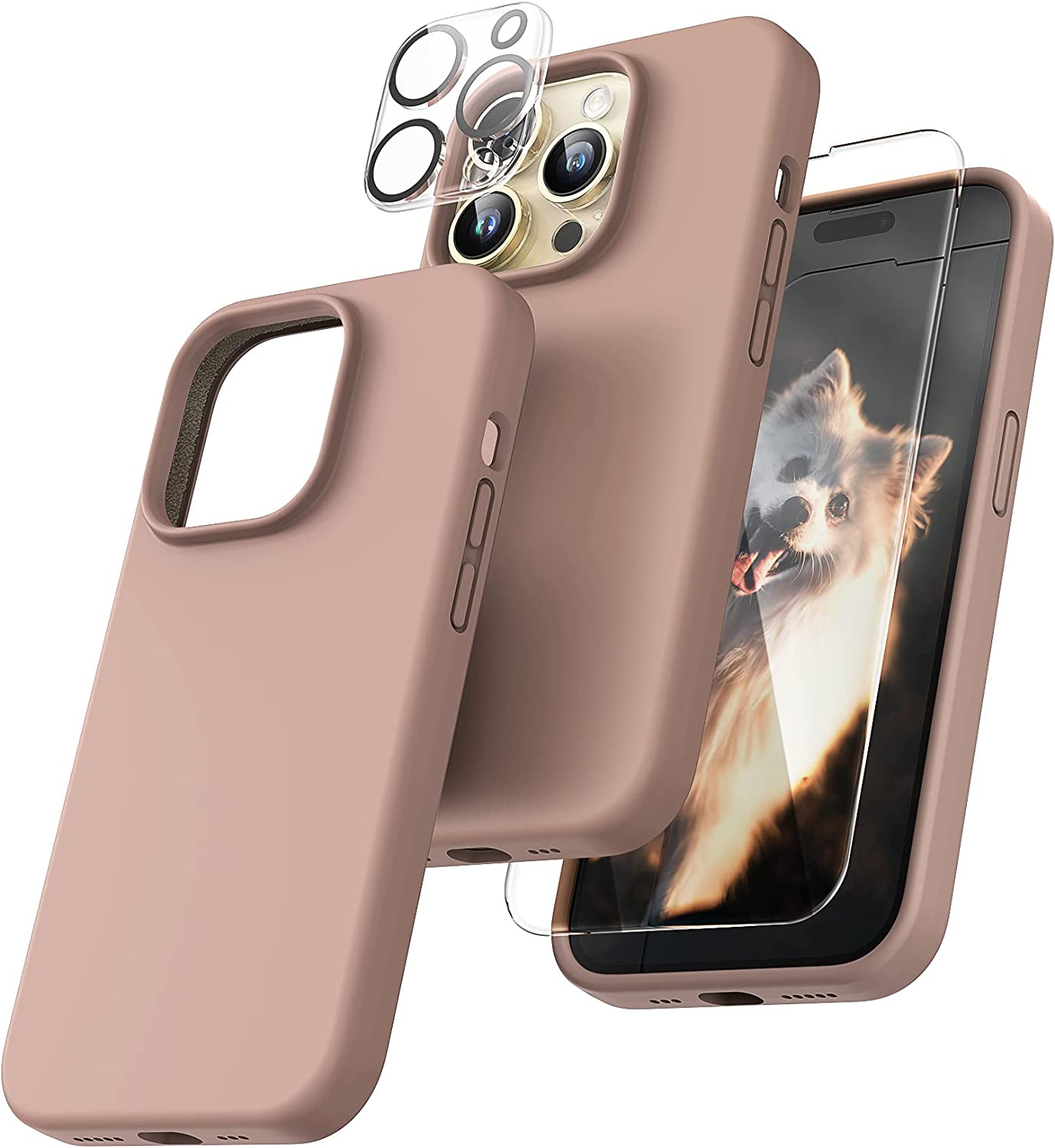 Premium iPhone 14 Pro Max Case with 2 Tempered Glass Screen Protectors - Shockproof Drop Protection in Deep Purple | Perfect for Outdoor Activities, Travel & Daily Use