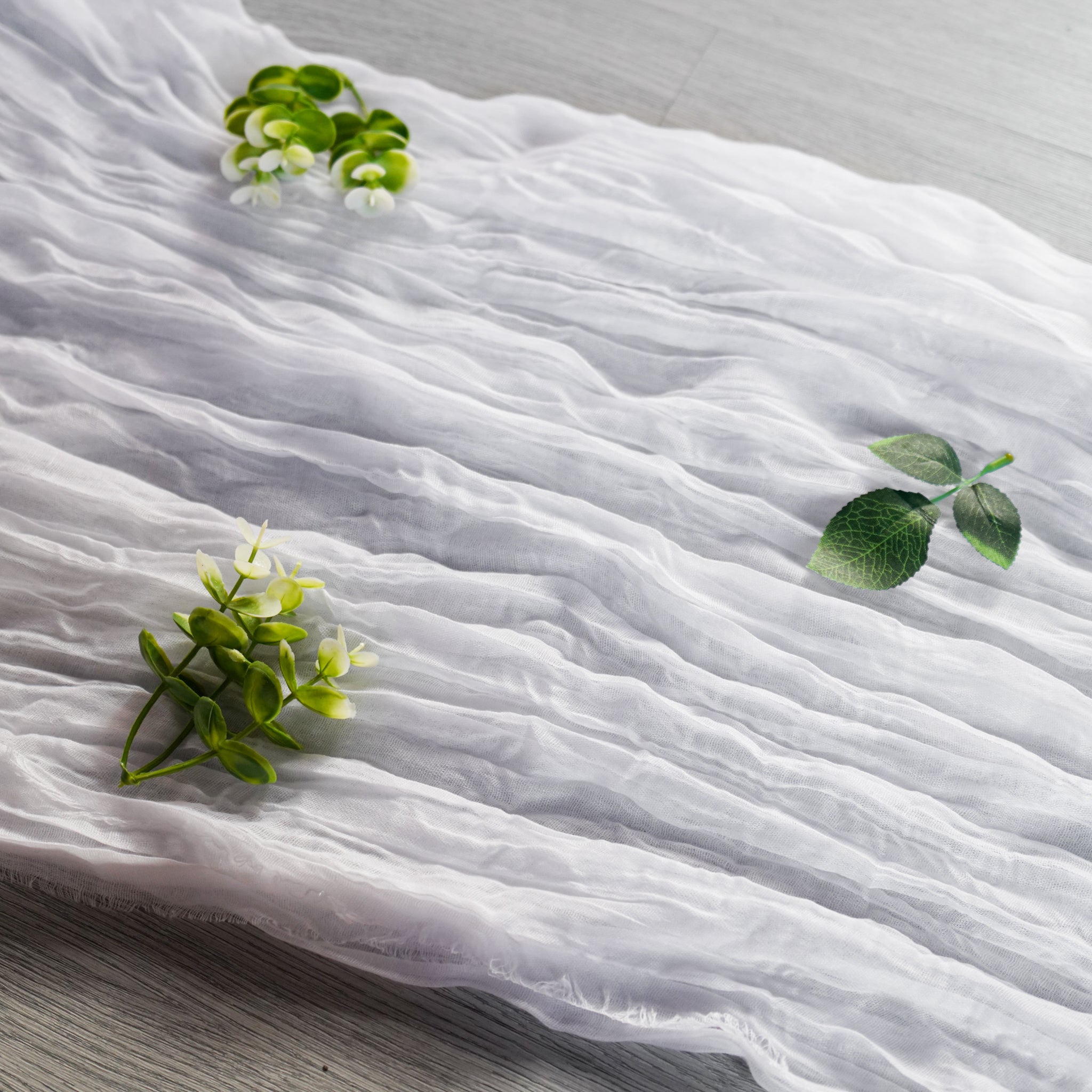 Premium White Cheesecloth Table Runner - 16FT x 25 Inches - Elegant Boho Wedding Decor, Rustic Party Tablecloth, Farmhouse Dining Table Cover for Special Occasions