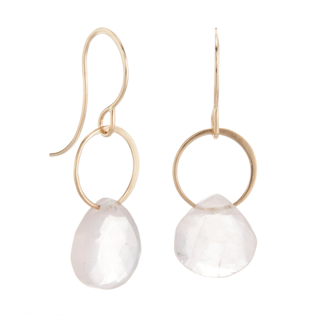 Rose Quartz Drop Earrings for Women - Natural Gemstone Dangle Earrings for Everyday Wear & Special Occasions | Healing Crystal Jewelry Gift for Her
