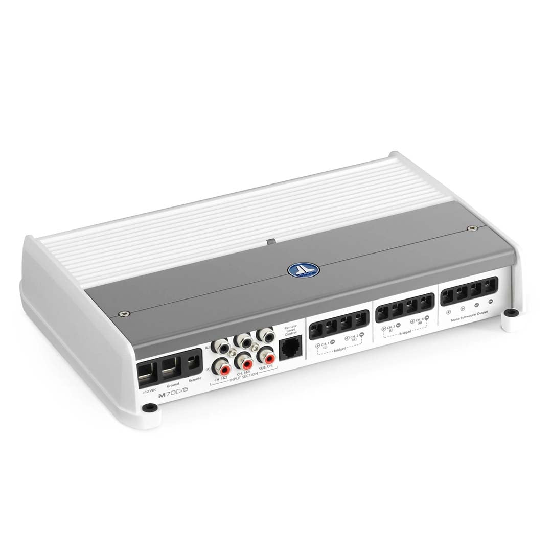 JL Audio M700/5 Marine Amplifier - 5 Channel Class D M Series Boat Audio System for Superior Sound on Water | Perfect for Yachts, Speedboats & Marine Entertainment