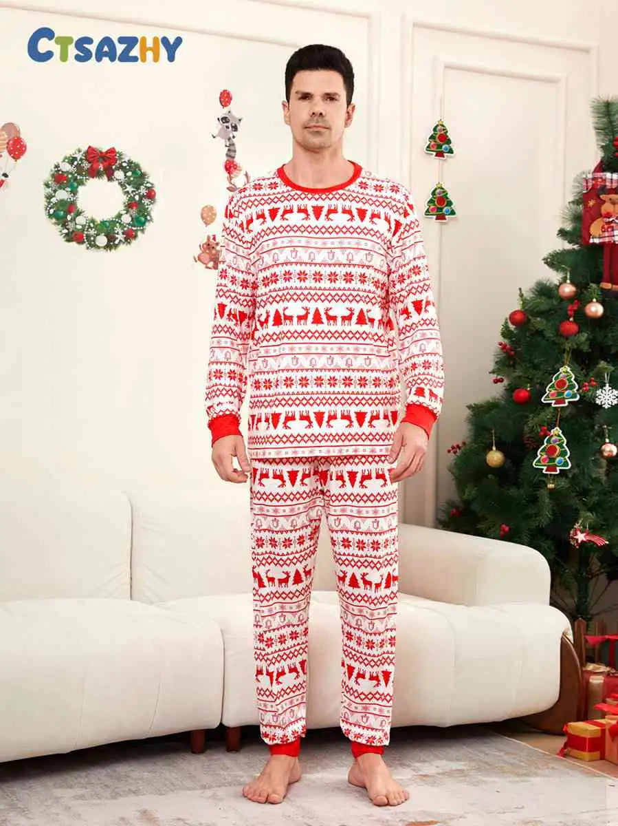 Reindeer Family Matching Christmas Pajamas Sets - Cozy Holiday Sleepwear for Women, Men & Kids | Perfect for Christmas Morning & Family Photos