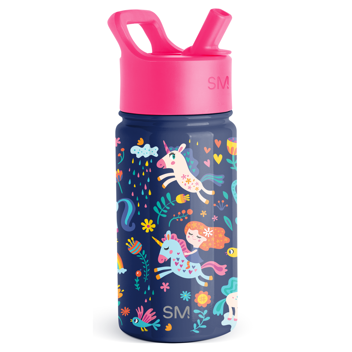 Summit Kids Water Bottle with Straw Lid - BPA Free, Leak Proof, 12oz Insulated Stainless Steel Bottle for School, Sports & Outdoor Activities