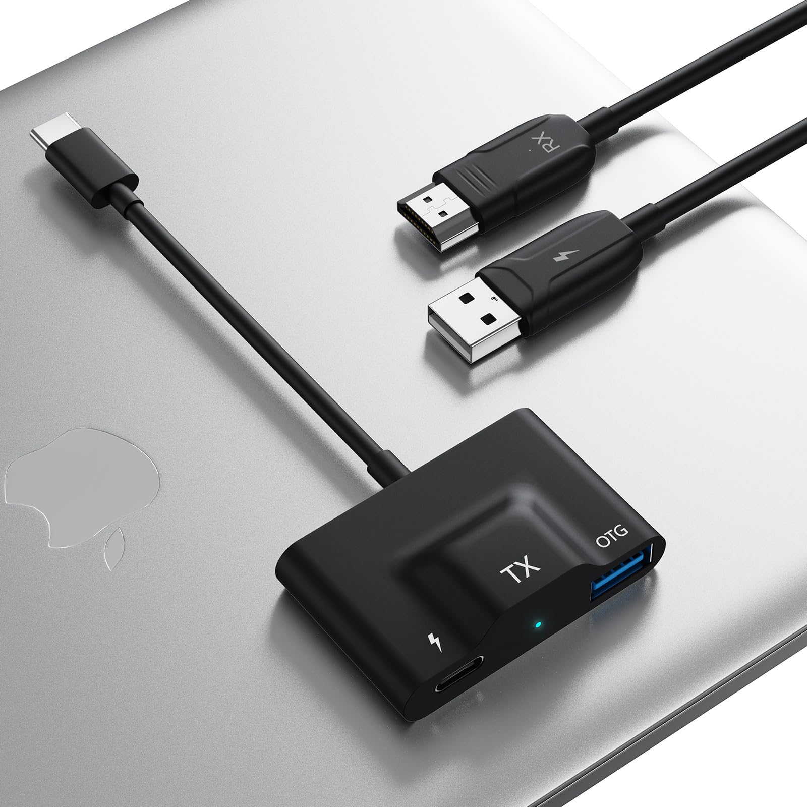 2024 Upgraded Wireless HDMI Transmitter and Receiver Kit - USB C to HDMI Extender for 4K Streaming to TV/Projector/Monitor | Compatible with iPhone 15, iPad, MacBook, Smartphones & Laptops | Perfect for Home Theater, Office Presentations & Gaming Setups