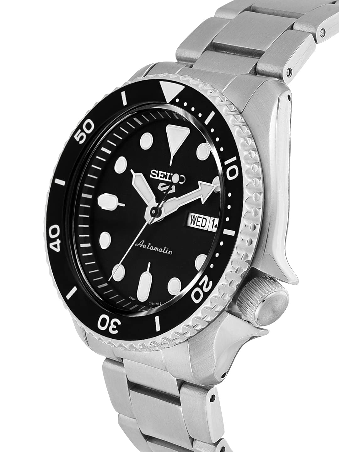 Seiko Men's 5 Sports Automatic Watch - Stainless Steel Case, Water Resistant, Day/Date Display - Perfect for Casual Wear, Office & Outdoor Activities