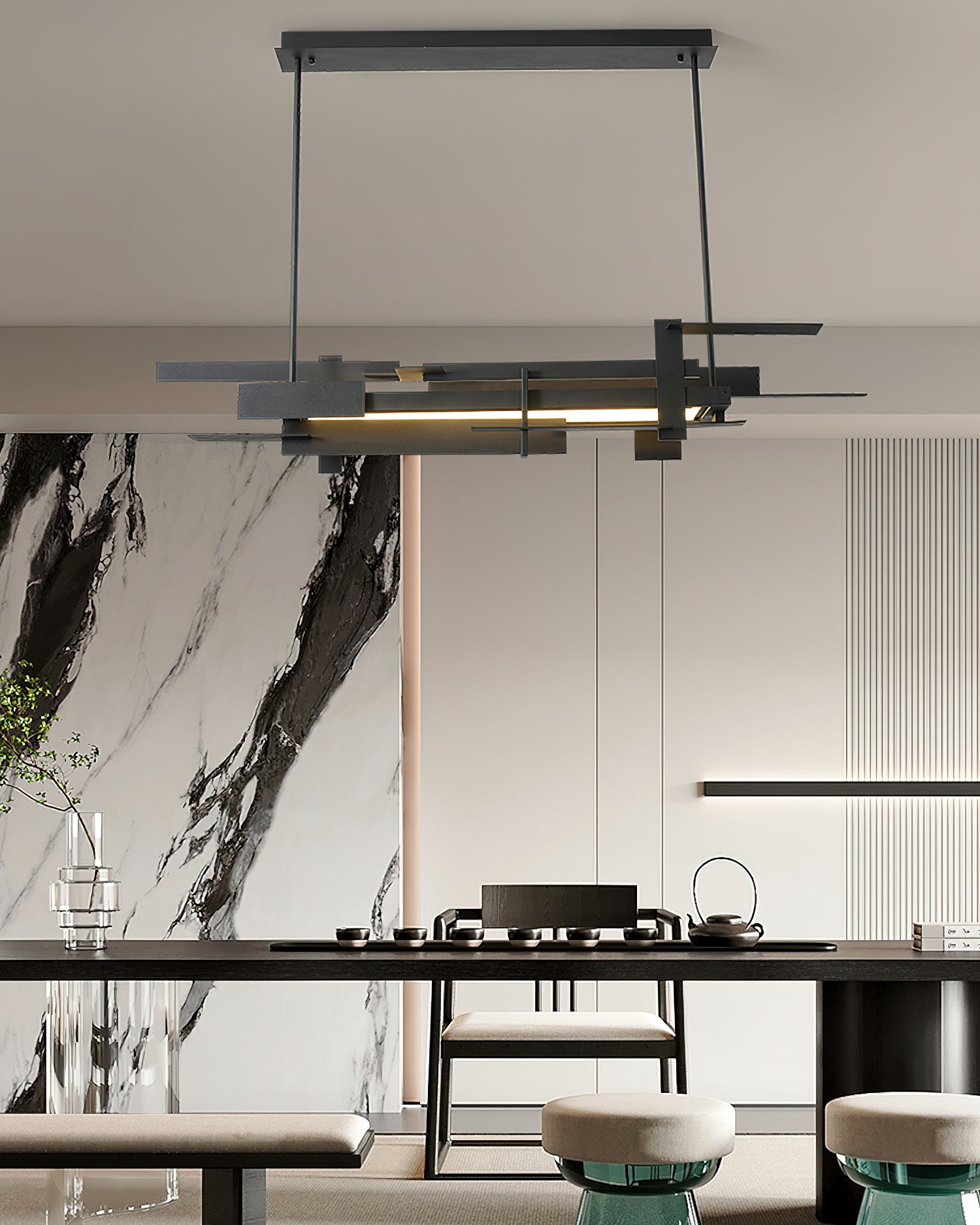 Eithne Modern Planar Pendant Light - Sleek Minimalist Ceiling Lighting Fixture for Dining Room, Kitchen Island & Bedroom Decor