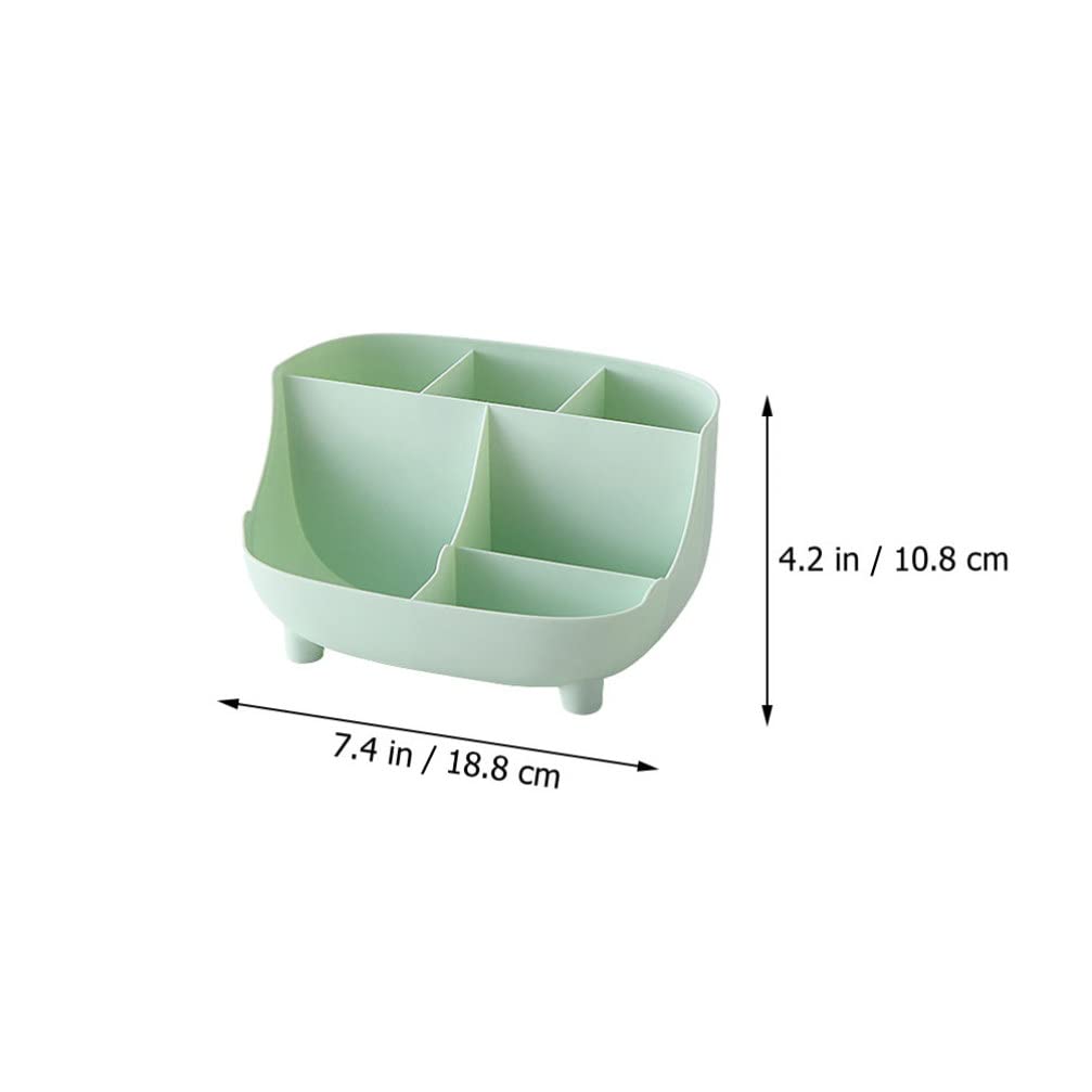Beaupretty 2-Piece Plastic Cosmetic Storage Box Set - Makeup Organizer, Bathroom Toothbrush Holder & Desk Tray for Cellphone - Multifunctional PP Storage Bin for Home, Office, and Travel Organization