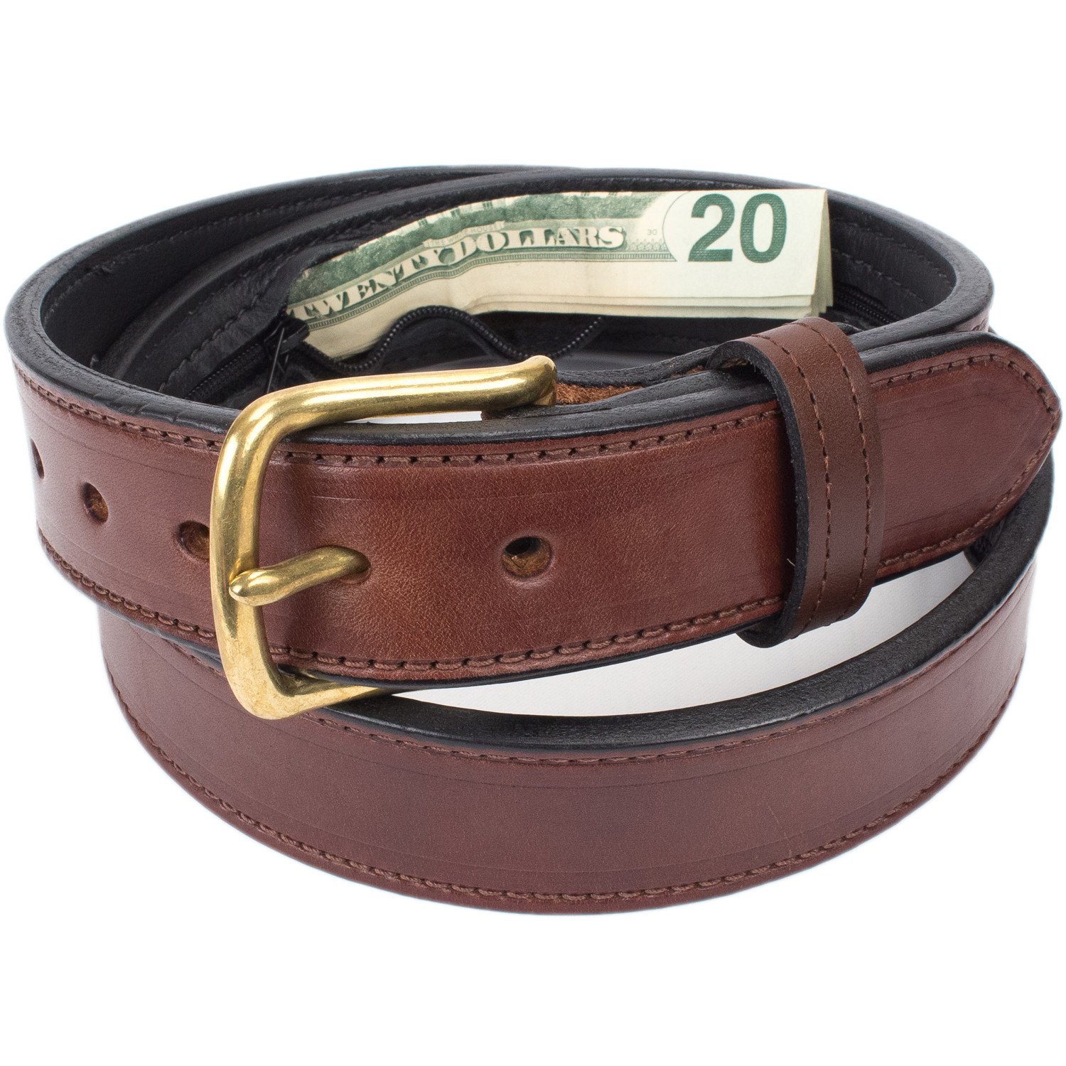Hidden Money Pocket Travel Leather Belt - Secure & Stylish RFID Blocking Waist Wallet for Men & Women - Perfect for Airports, Hiking & International Travel