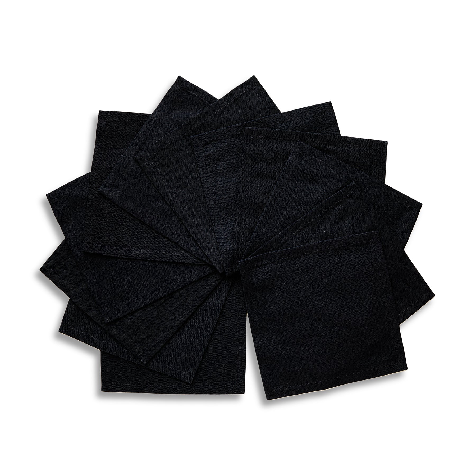 Premium Dru Cotton Linen Cocktail Napkins - Set of 12, 5x5 Inches, Absorbent & Elegant for Parties, Weddings, and Home Decor