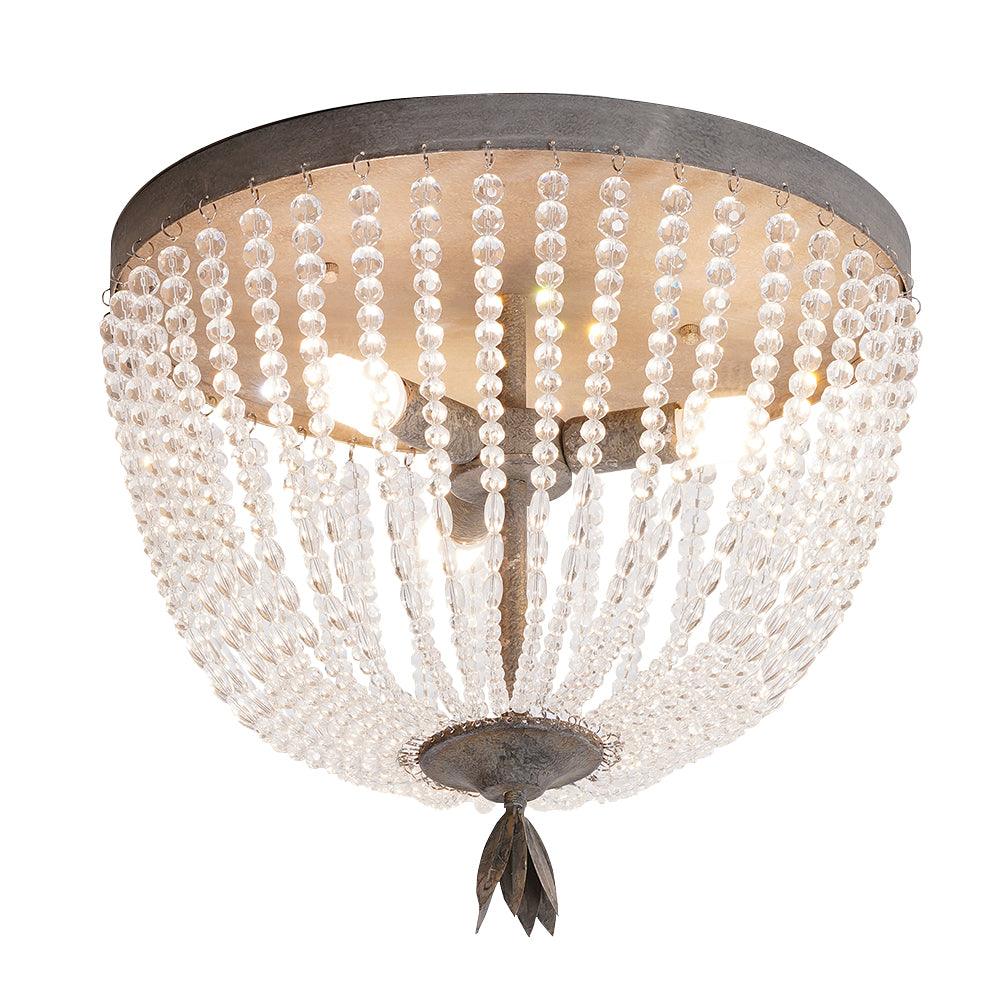 Dauphine Crystal Ceiling Light Fixture - Elegant Modern Chandelier for Dining Room, Bedroom & Living Room Lighting Decor